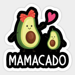 Mamacado Avocados Dancing Happy Mother Mommy Son Daughter Sticker